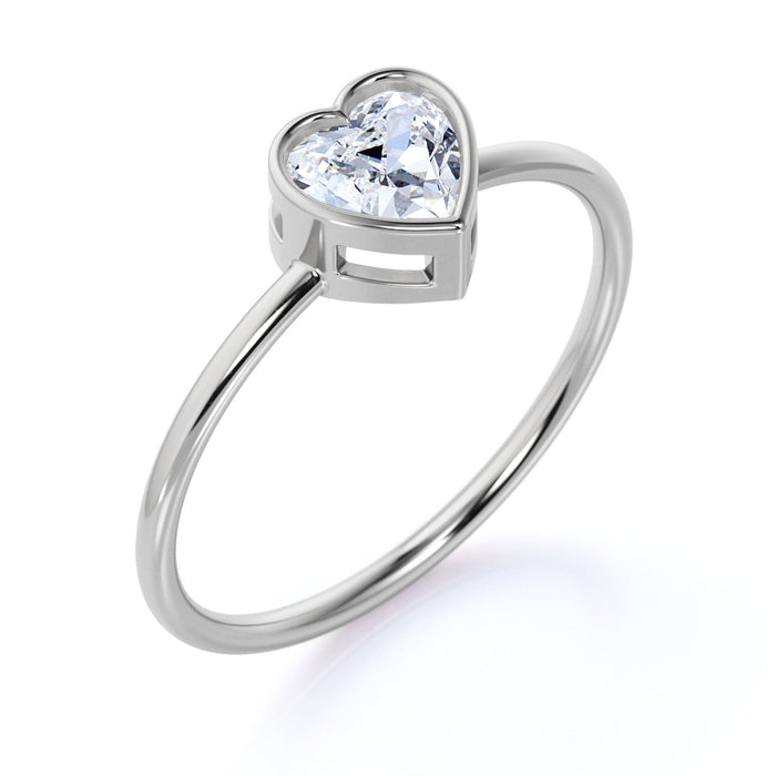 『USED』 K10 ハートモチーフ リング・指輪 ダイヤモンド 0.06ct 2.7g 10号
